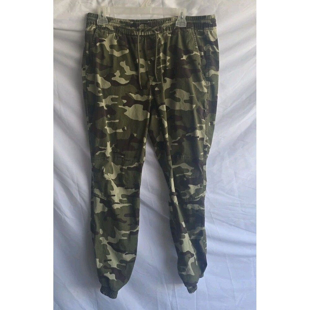 Sun + Stone Men's Camo Jogger Cotton Pants, Size Medium